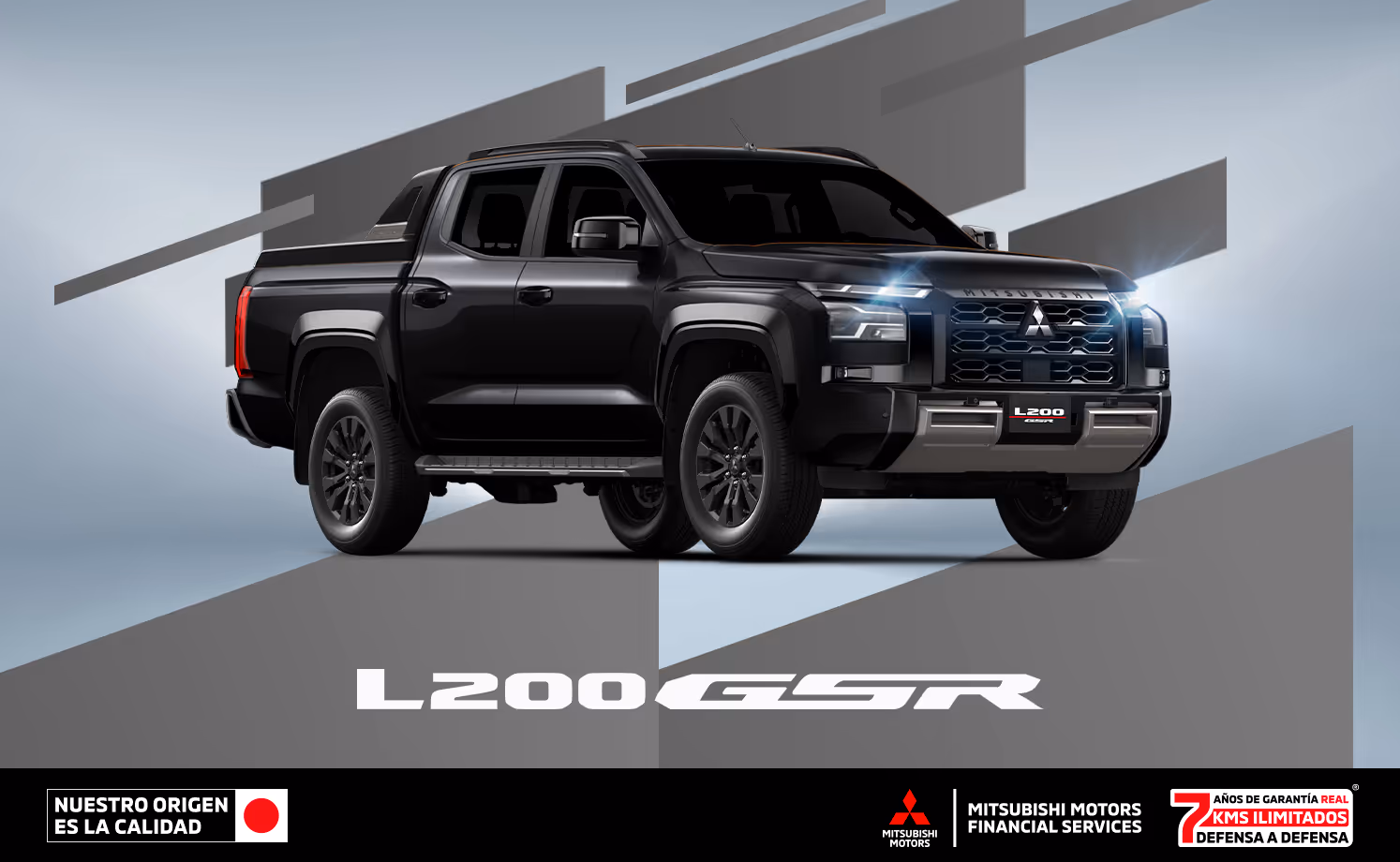 Estrena una Mitsubishi L200 GSR AT 4X4 DSL 2026 con tasa desde 7.9%(1) o 1 año de Seguro Gratis(2) + 0% Comisión por apertura(3) solo con Mitsubishi Motors Financial Services.